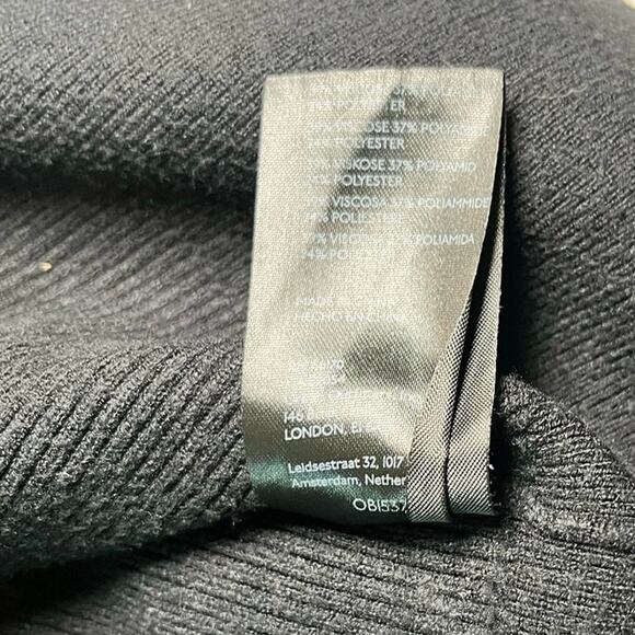 Free People Womens Cardigan Blazer Coatigan Black Ribbed Knit Size Small Viscose - Picture 7 of 10